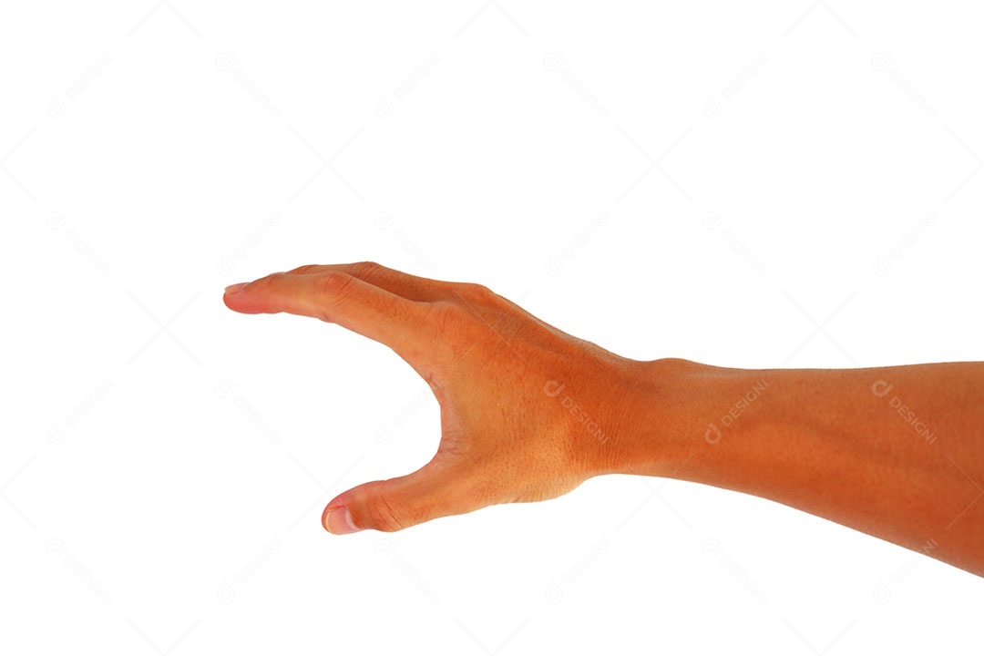 Mãos de pessoa sobre fundo isolado