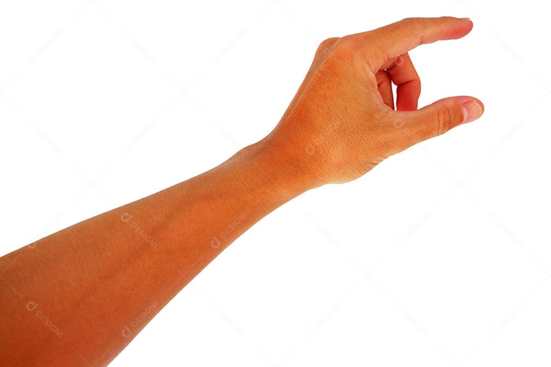 Mãos de pessoa sobre fundo isolado