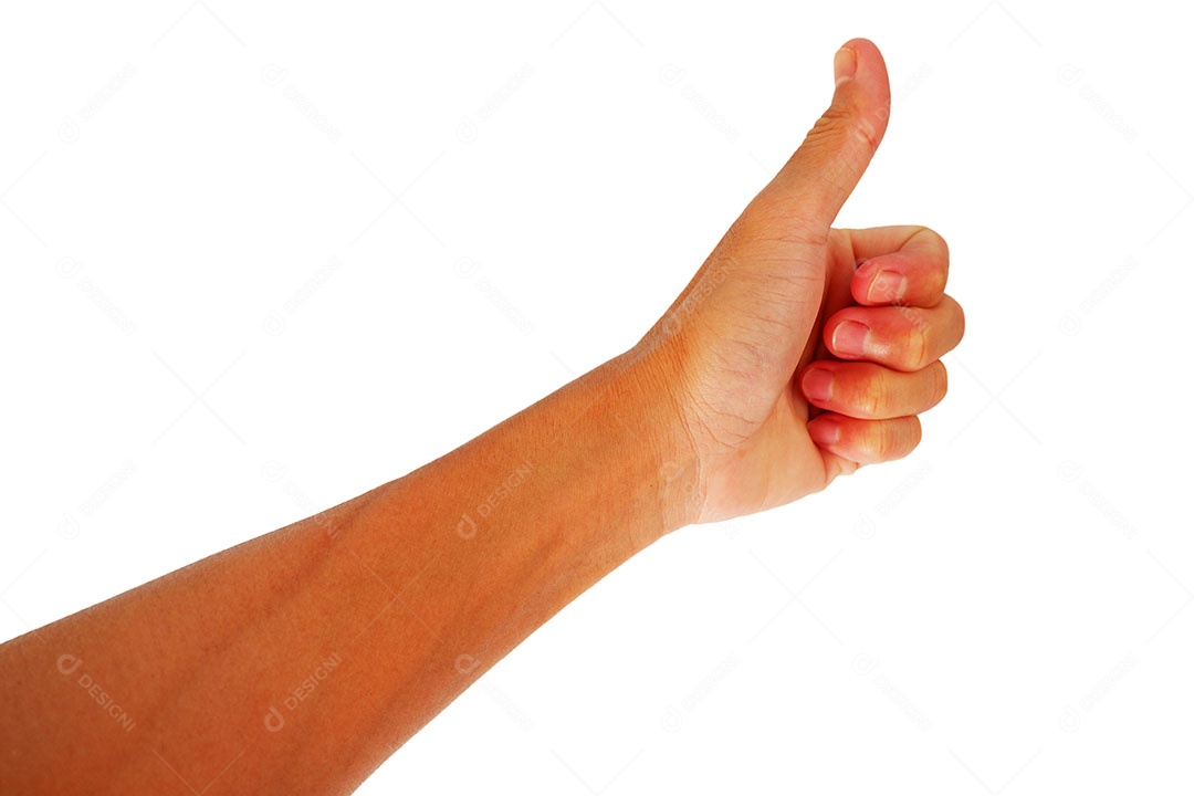 Mãos de pessoa sobre fundo isolado