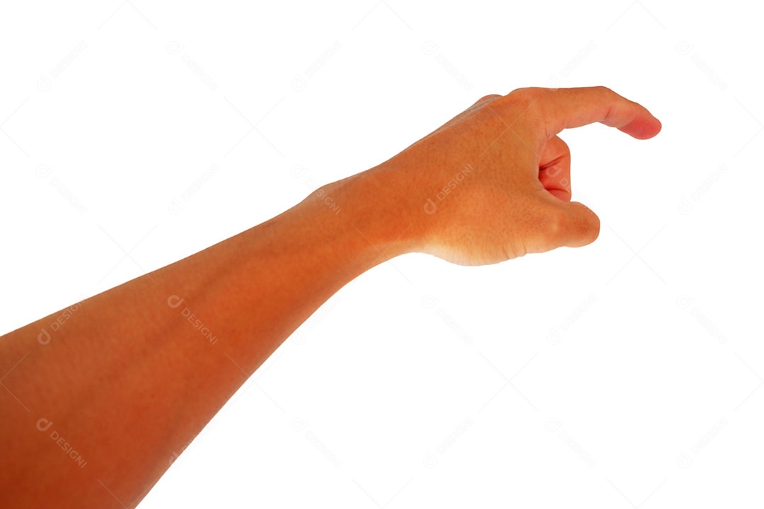 Mãos de pessoa sobre fundo isolado