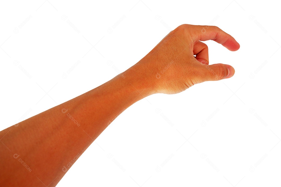 Mãos de pessoa sobre fundo isolado