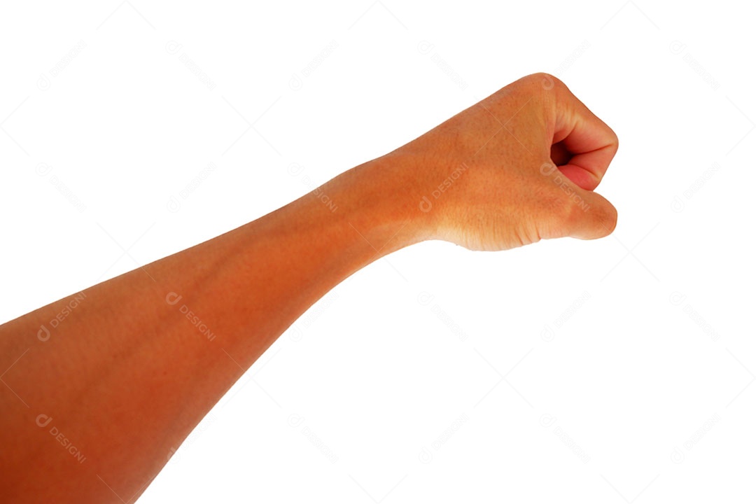 Mãos de pessoa sobre fundo isolado