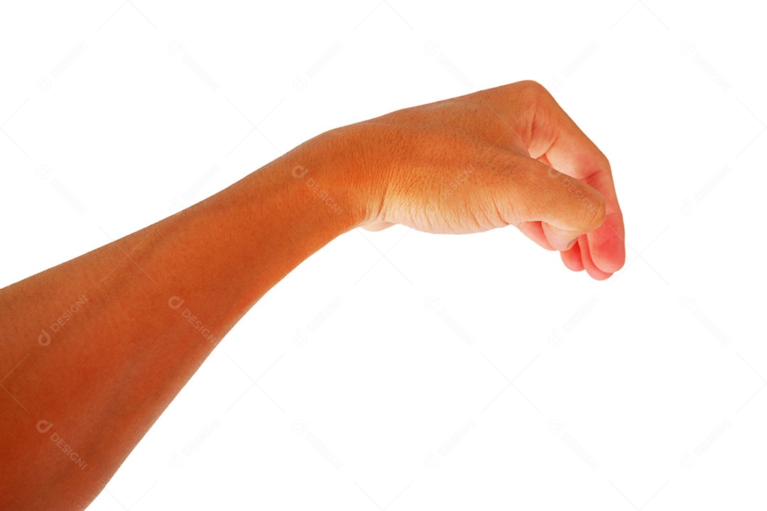 Mãos de pessoa sobre fundo isolado