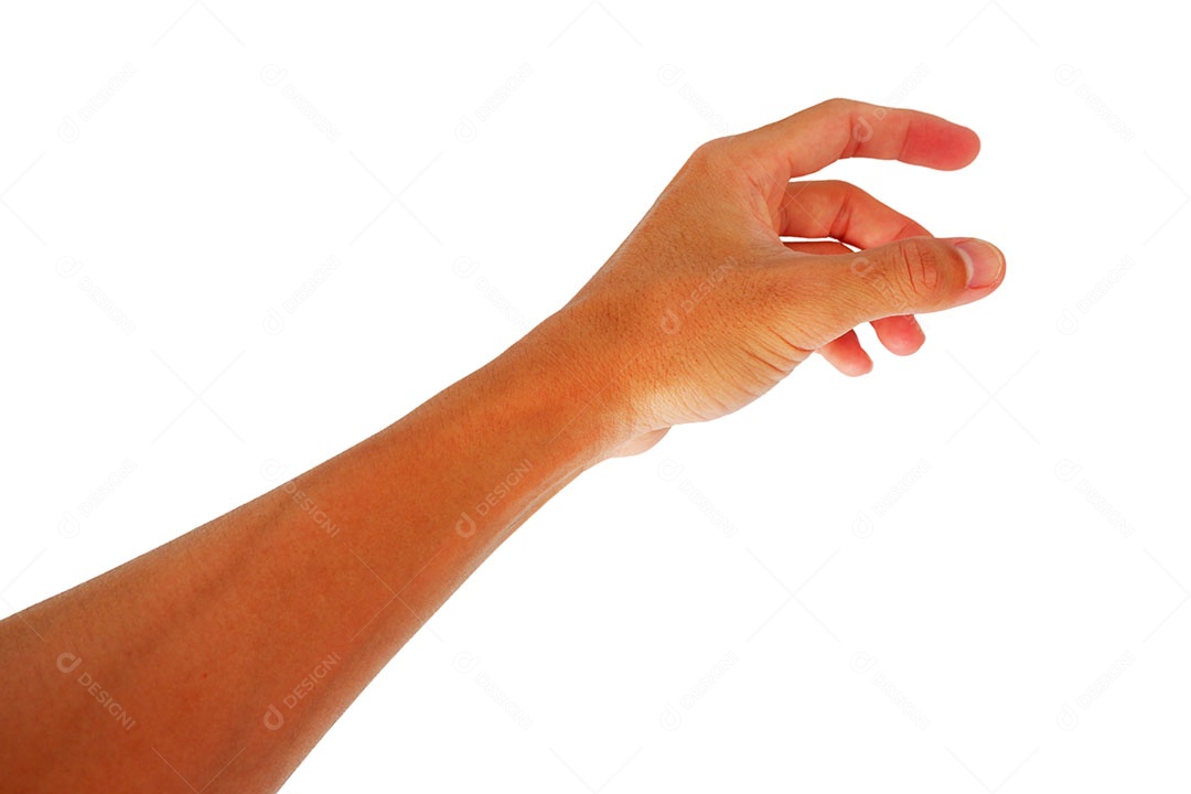 Mãos de pessoa sobre fundo isolado