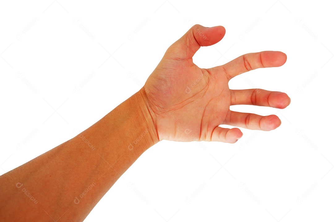 Mãos de pessoa sobre fundo isolado