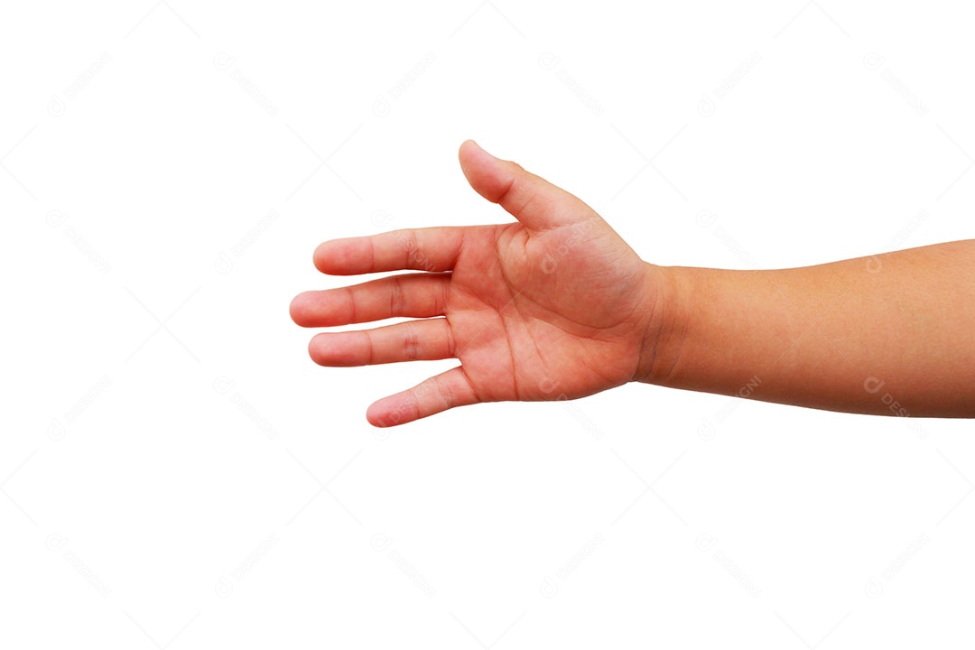 Mãos de pessoa sobre fundo isolado