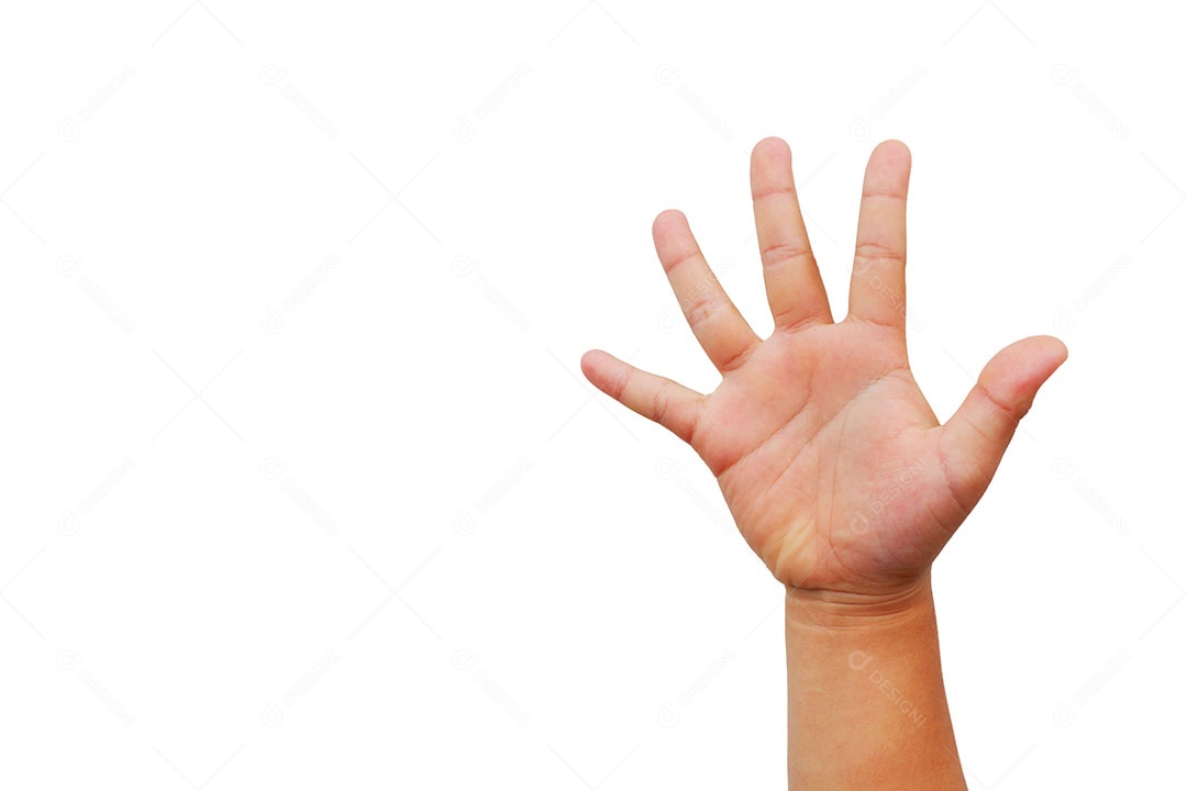 Mãos de pessoa sobre fundo isolado