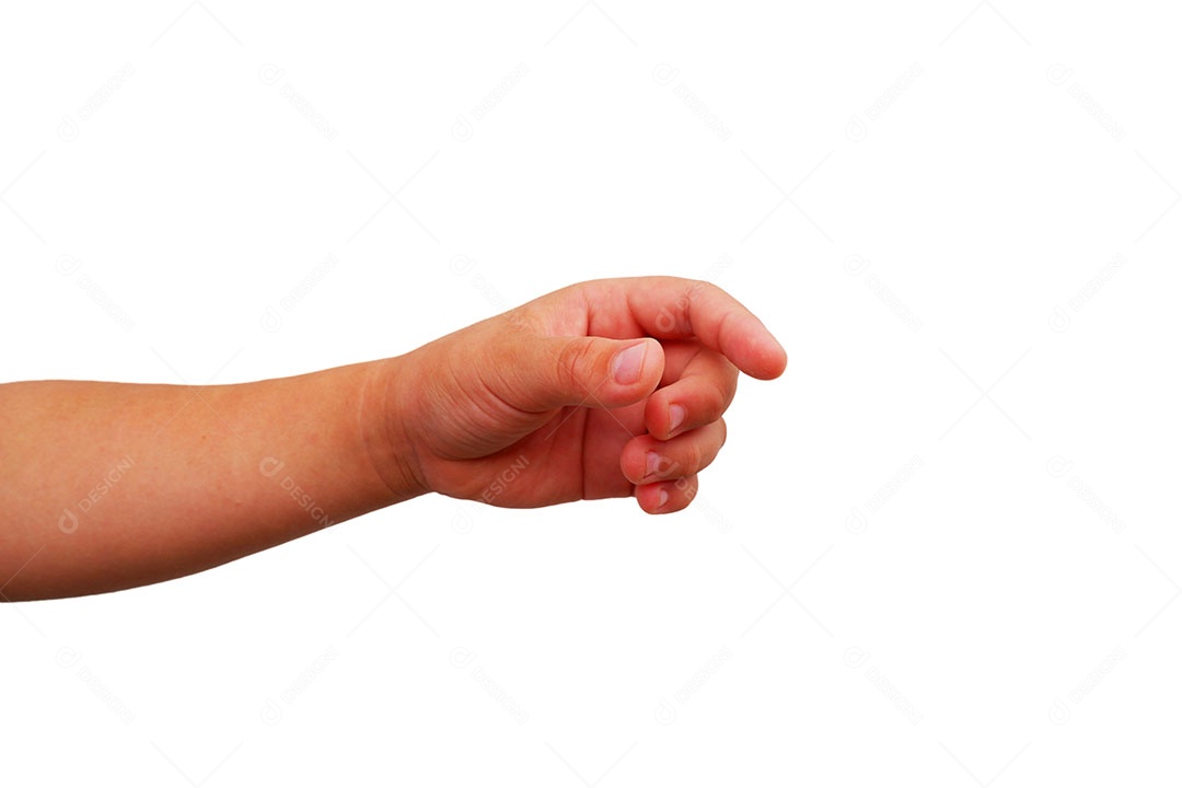 Mãos de pessoa sobre fundo isolado