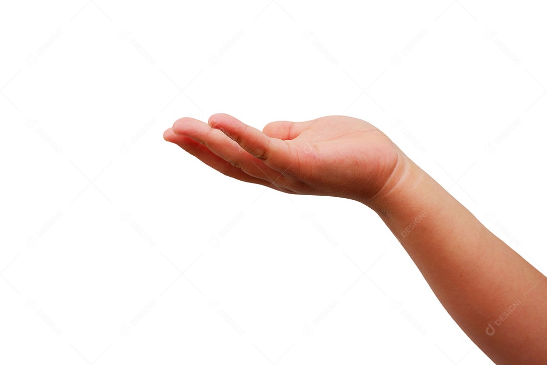 Mãos de pessoa sobre fundo isolado