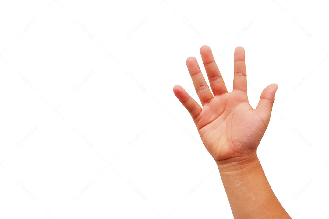 Mãos de pessoa sobre fundo isolado