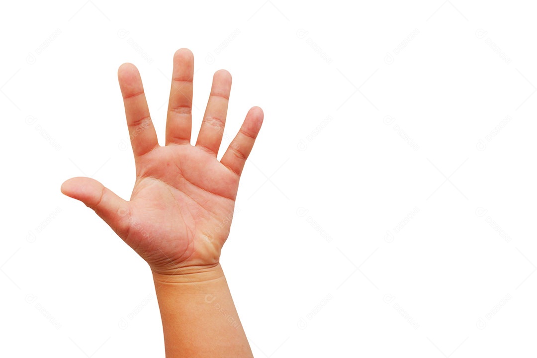 Mãos de pessoa sobre fundo isolado