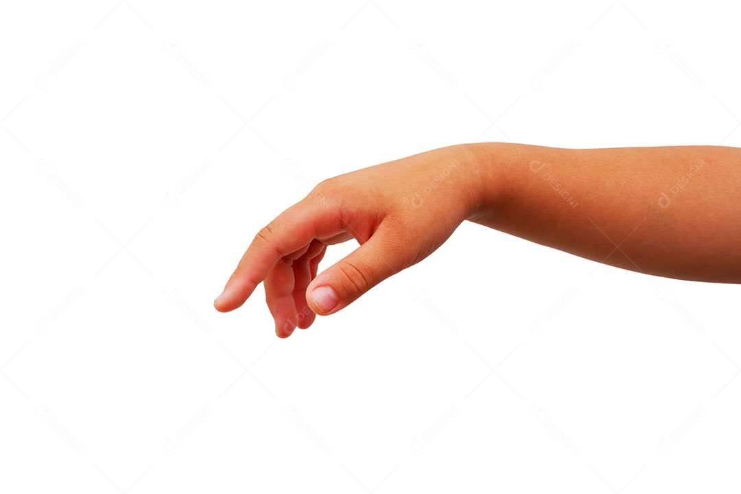 Mãos de pessoa sobre fundo isolado