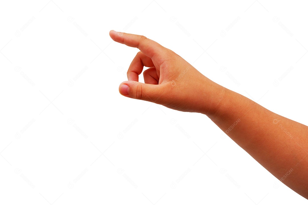 Mãos de pessoa sobre fundo isolado