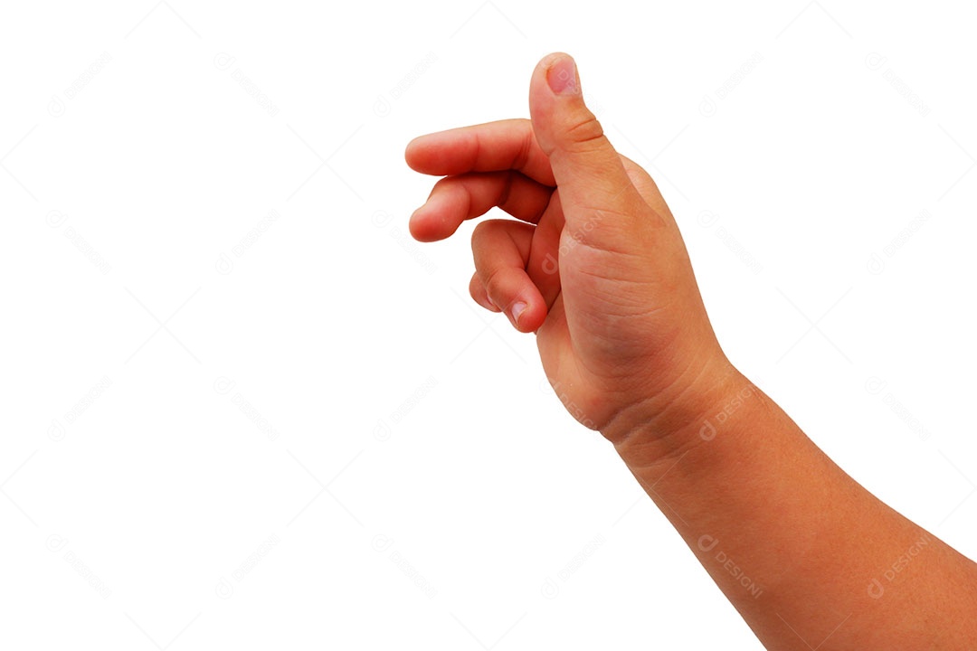 Mãos de pessoa sobre fundo isolado