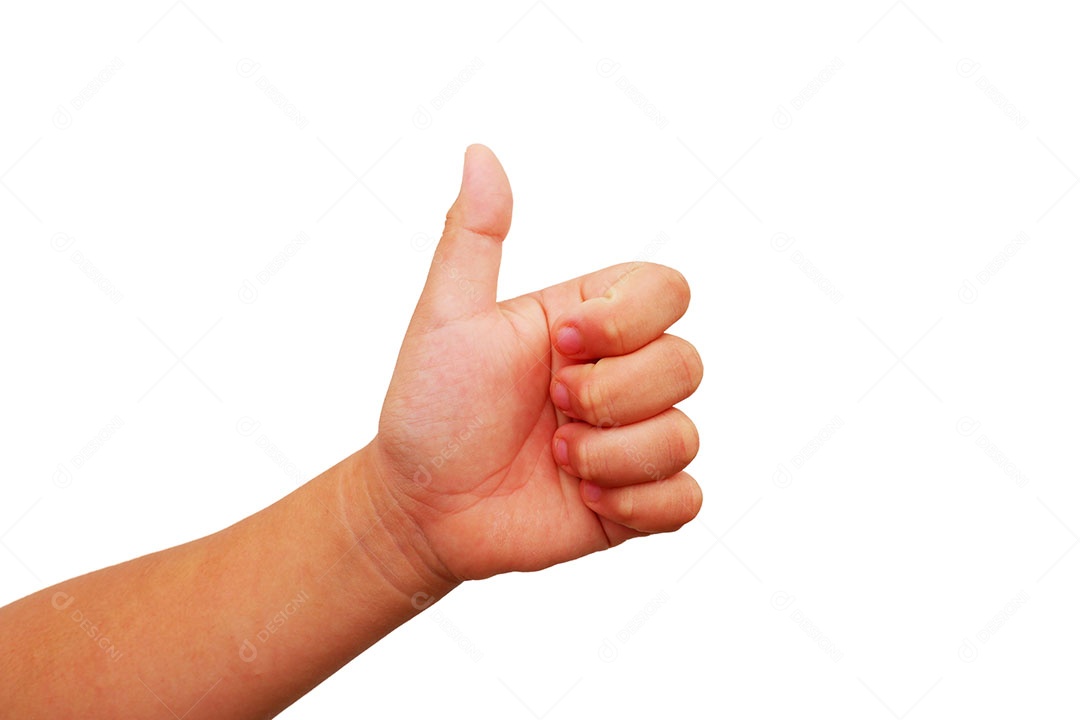 Mãos de pessoa sobre fundo isolado