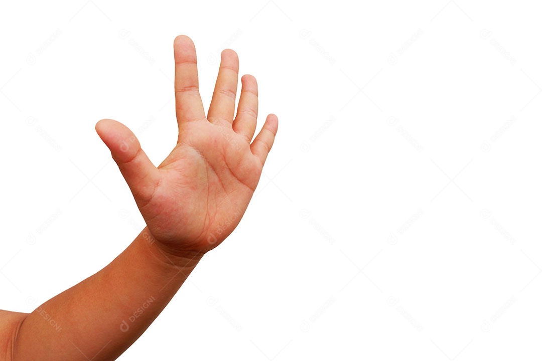 Mãos de pessoa sobre fundo isolado