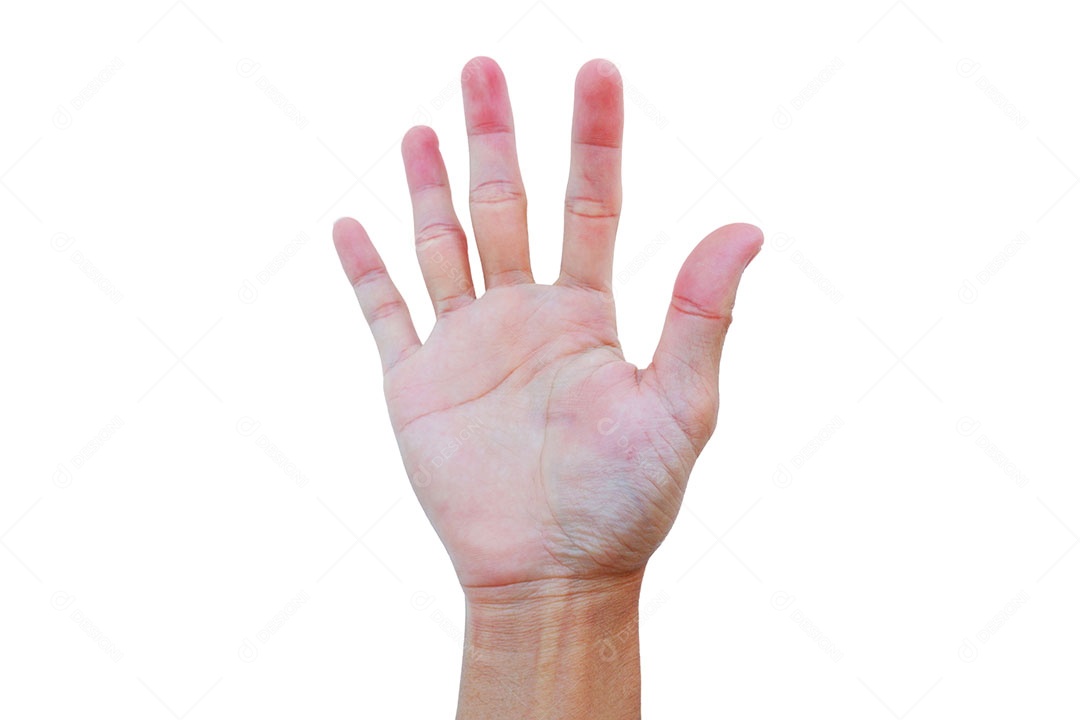 Mãos de pessoa sobre fundo isolado