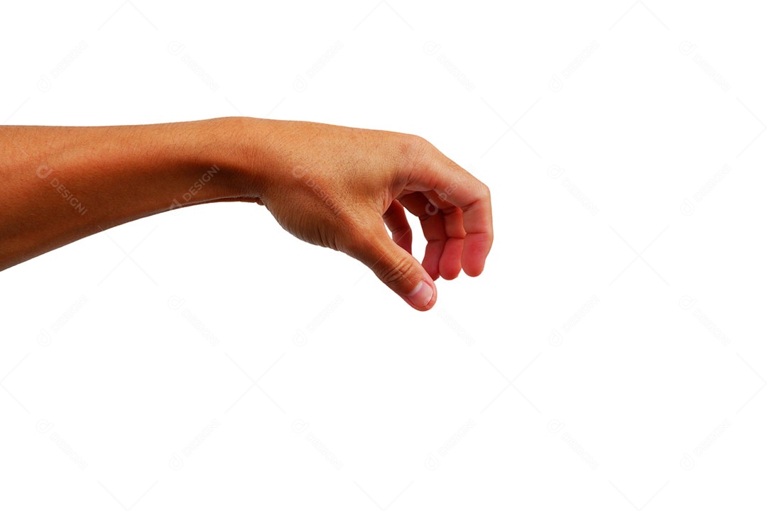 Mãos de pessoa sobre fundo isolado