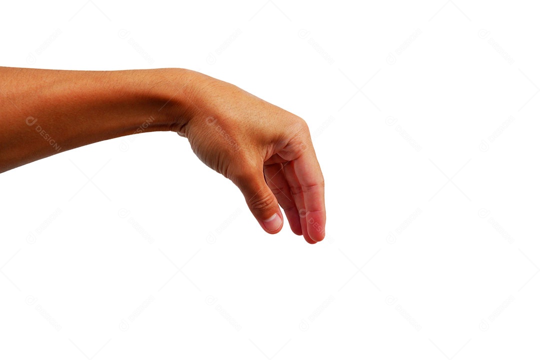 Mãos de pessoa sobre fundo isolado