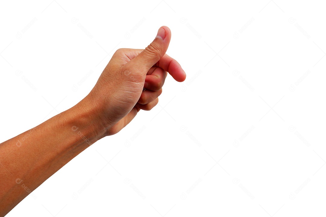 Mãos de pessoa sobre fundo isolado