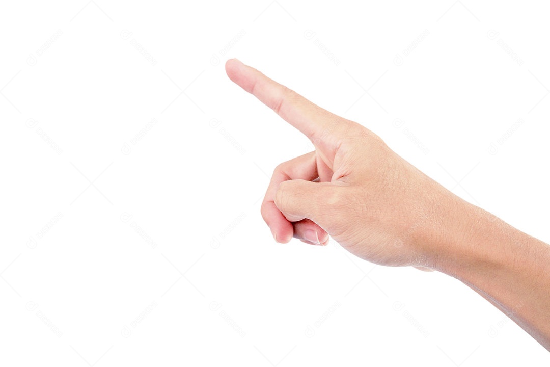 Mão aponta para algo