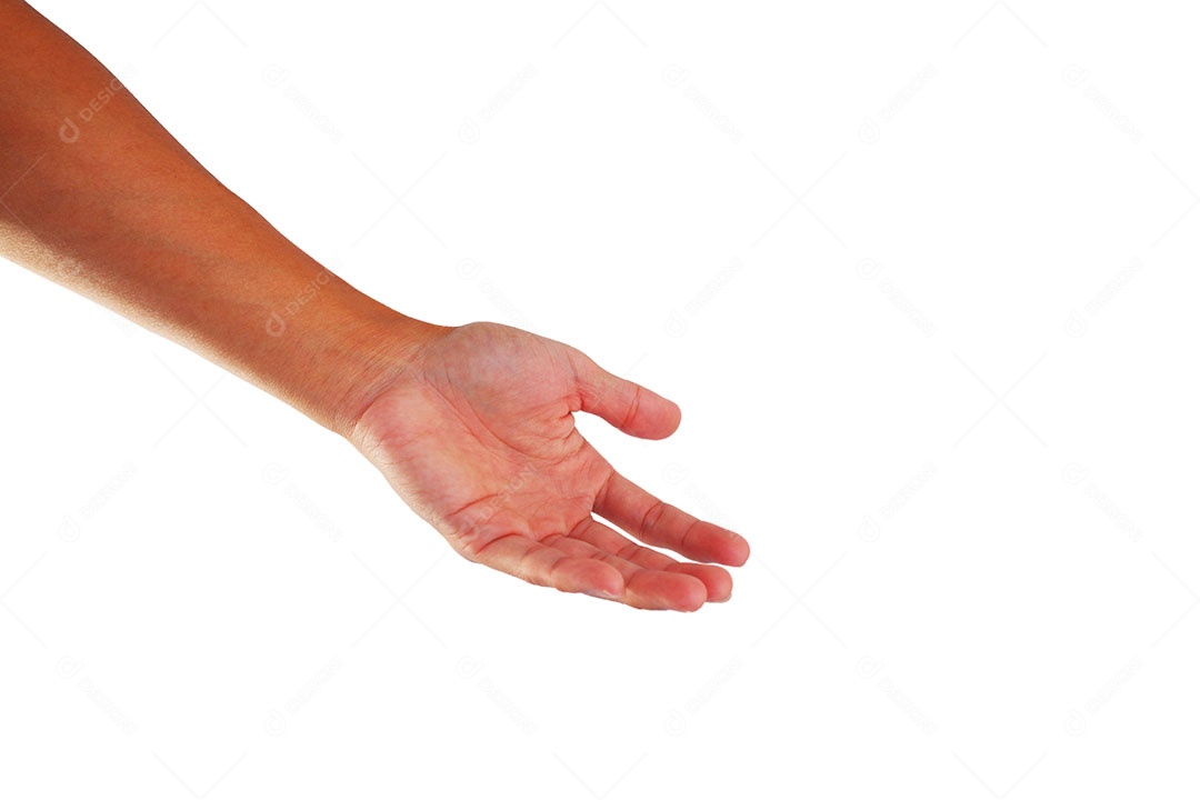 Mão está estendida para pegar algo