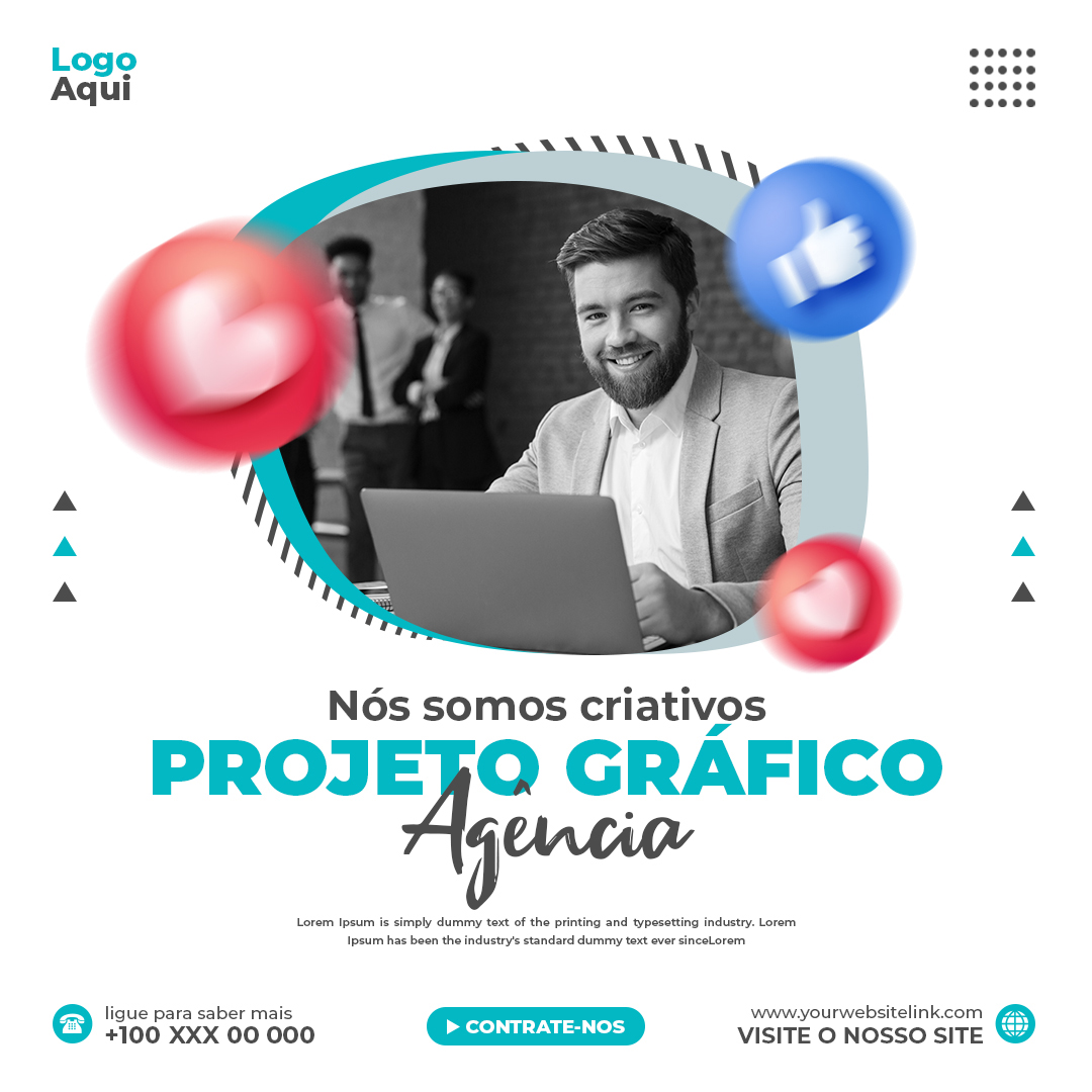 Marketing Nós Somos Criativo Agências Projeto Gráfico Social Media PSD Editável