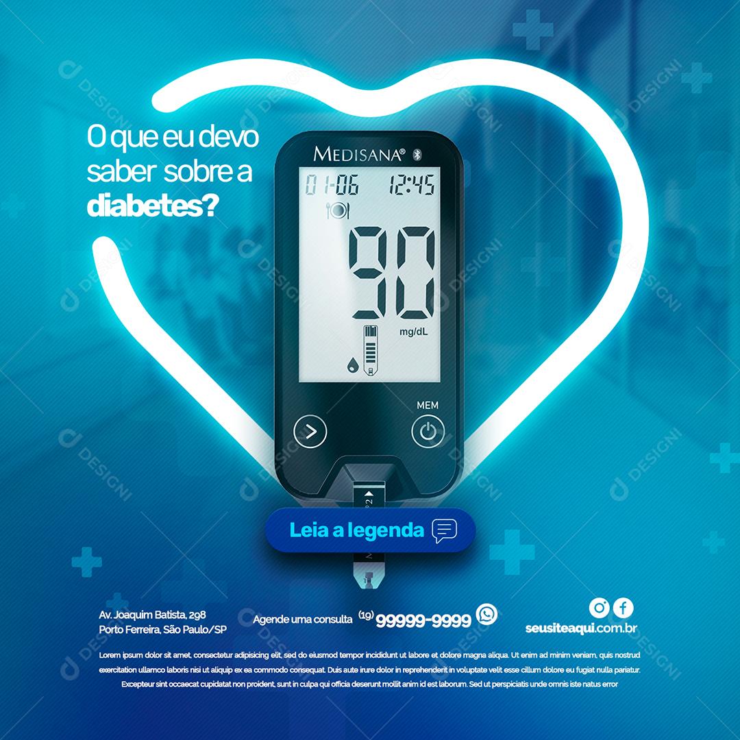 What should I know about the Diabetes Clinic Social Media Editable PSD