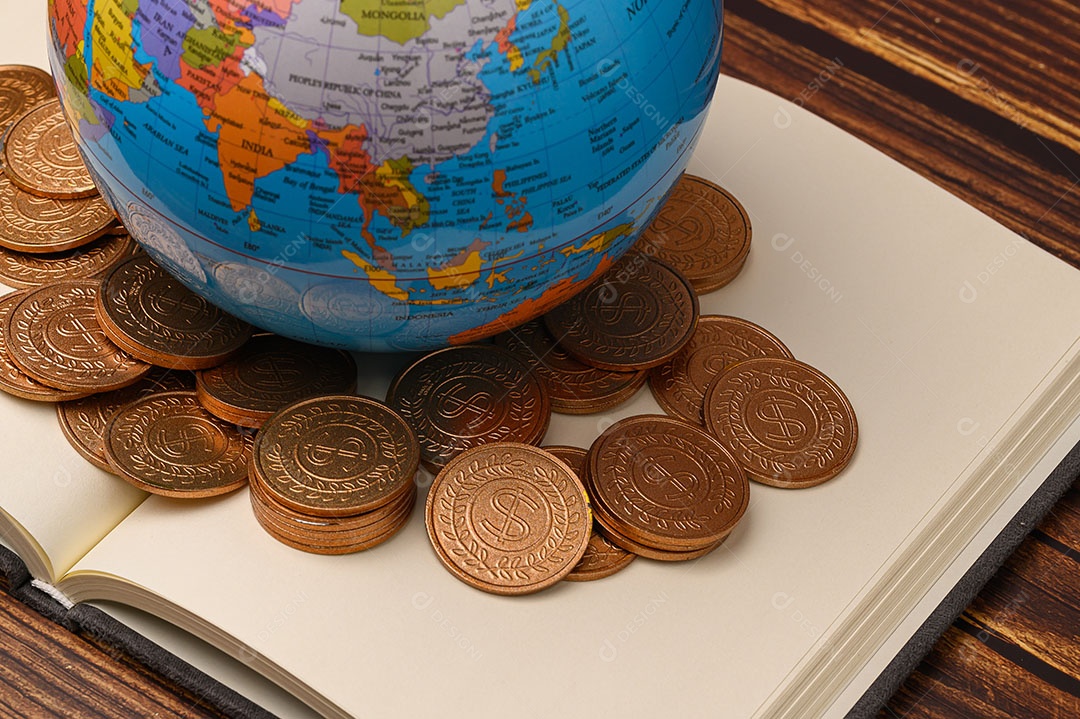 Ganhos investindo ações em todo o mundo