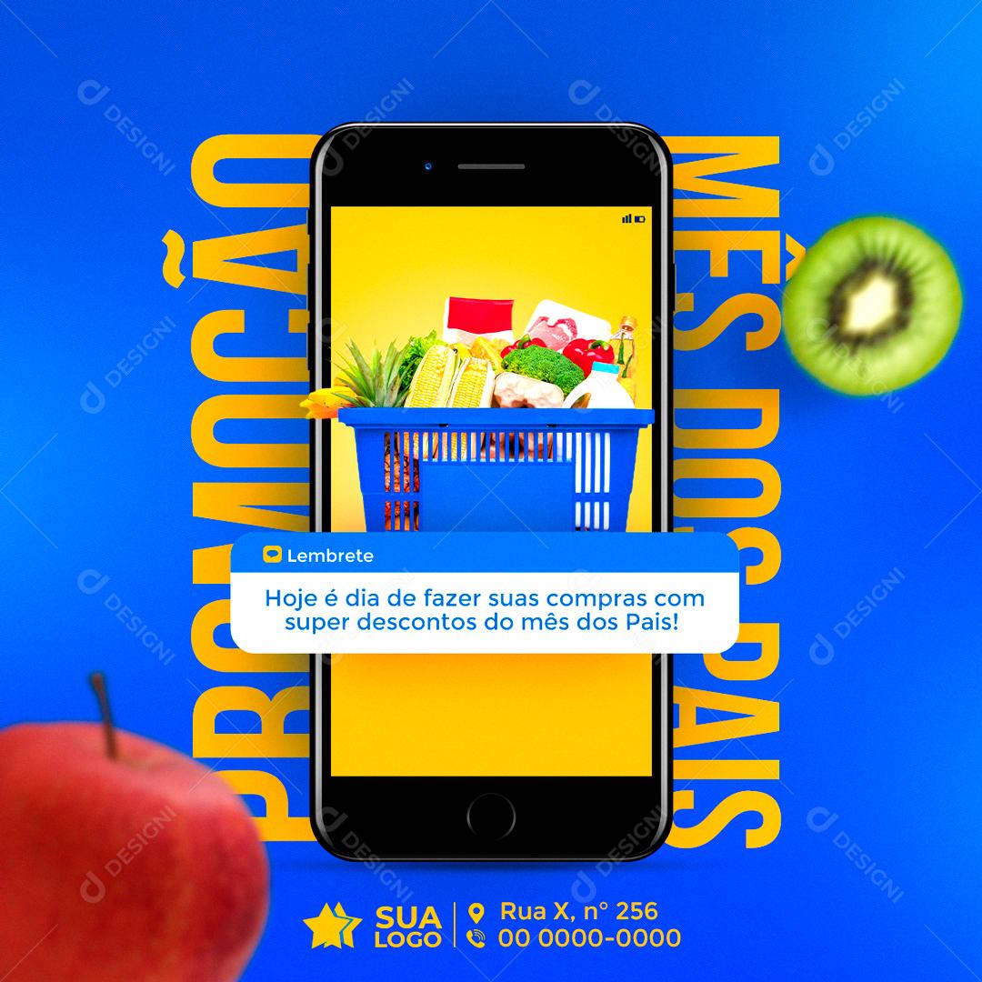 Today is the day to do your shopping with super discounts Father's Month Social Media Editable PSD