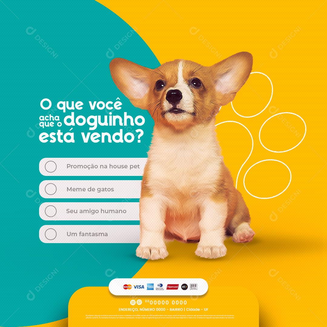 Pet Shop Ração Promoção Social Media PSD Editável