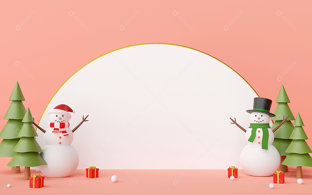 Feliz Natal e Feliz Ano Novo, Cena de boneco de neve e Natal