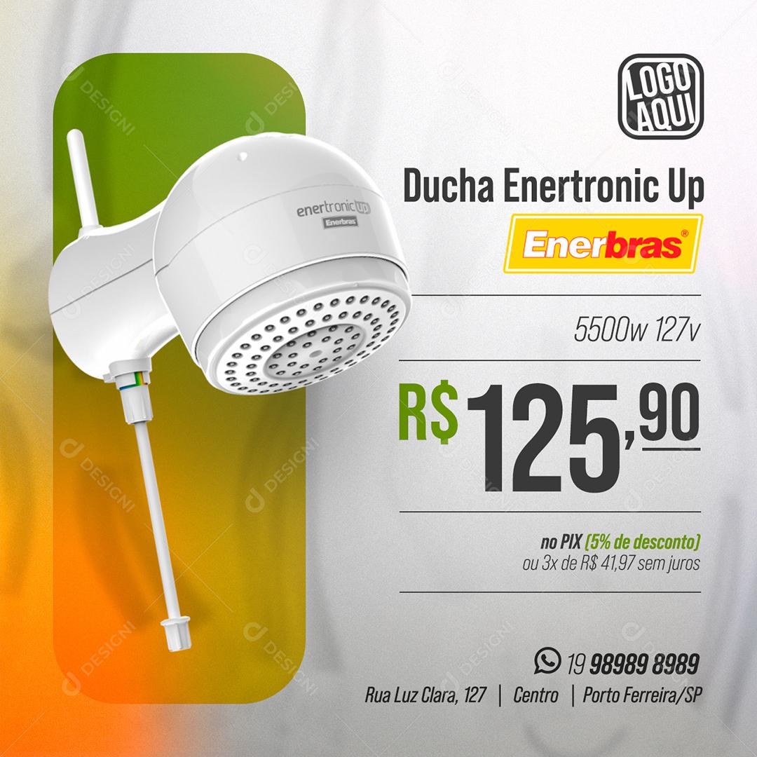 Ducha Enertronic up Materiais Elétricos Social Media PSD Editável