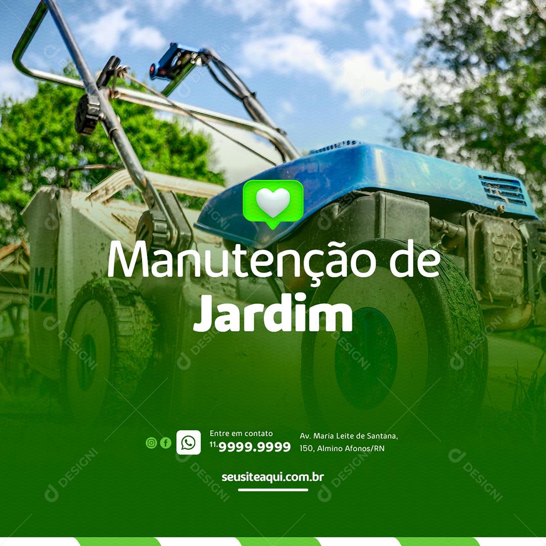 Jardinagem Manutenção de jardim Social Media PSD Editável