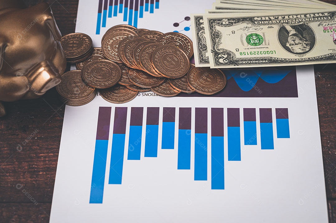 Conceito de economia de investimento, estoque, renda, lucro do negócio