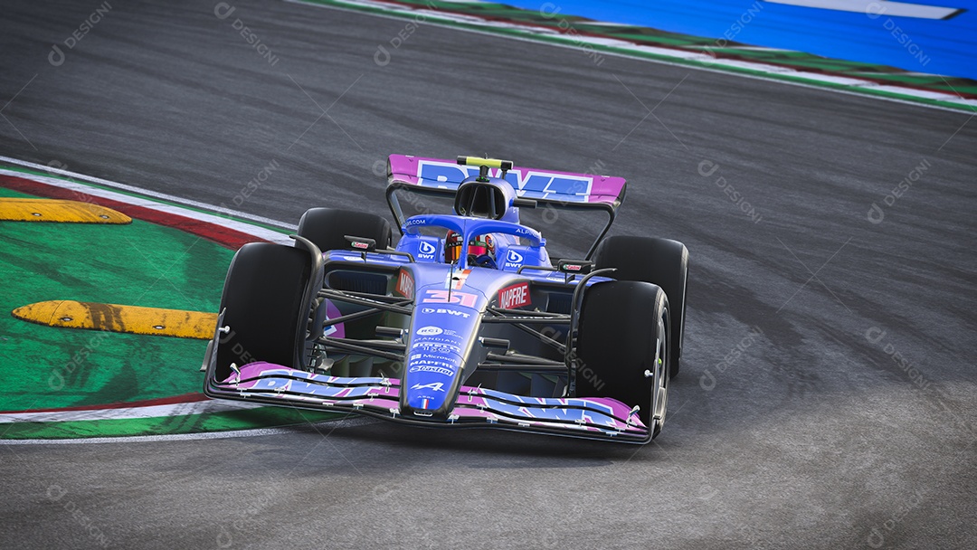 Alpine F1 Car 3D illustration São Paulo, Brasil