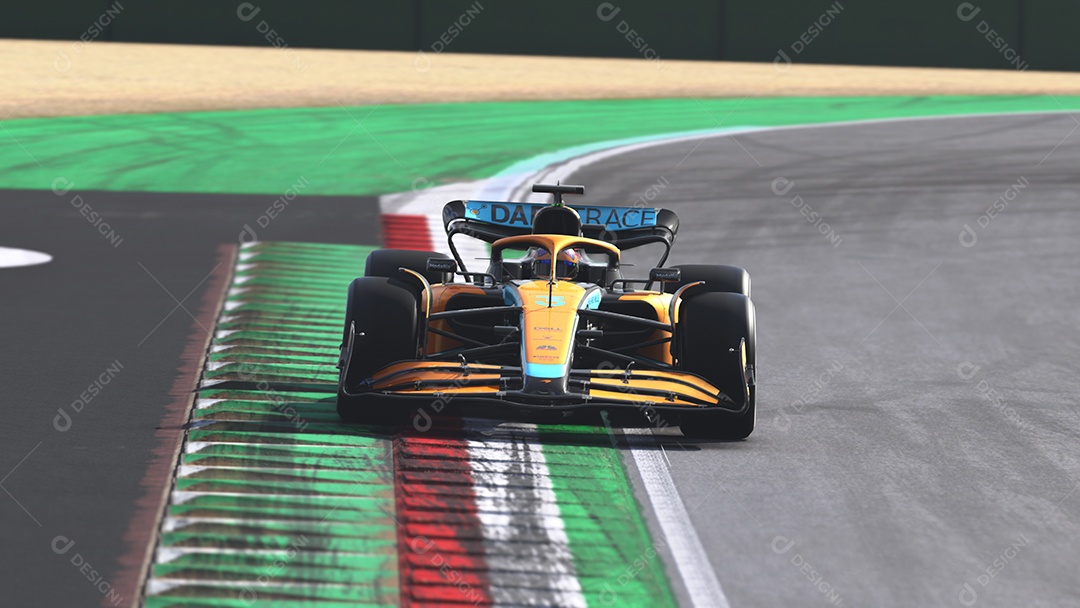 Ilustração 3D do McLaren F1 Car São Paulo, Brasil