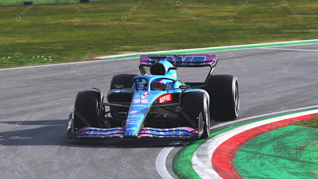 Alpine F1 Car 3D illustration São Paulo, Brasil