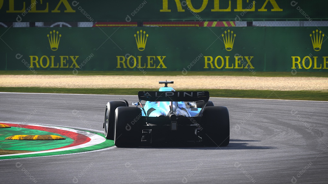 Alpine F1 Car 3D illustration São Paulo, Brasil