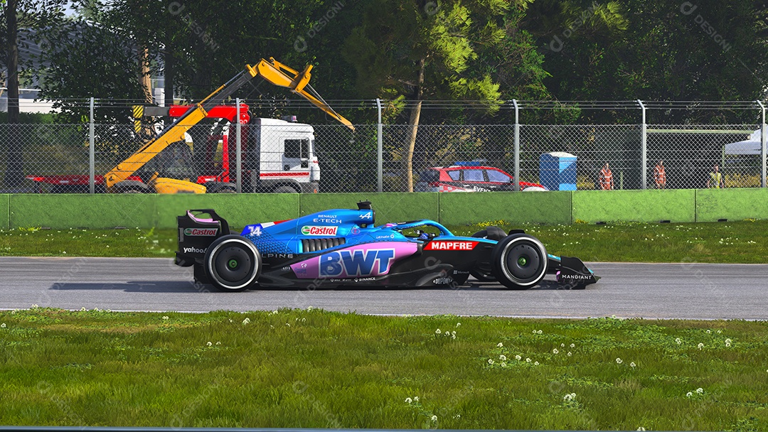 Alpine F1 Car 3D illustration São Paulo, Brasil