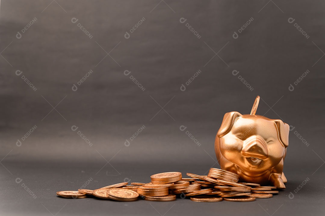 Cofrinho mostrando poupança, renda, investimentos, ações