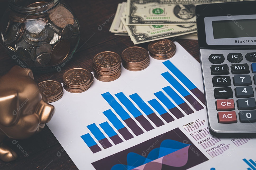 Conceito de economia de investimento, estoque, renda, lucro do negócio