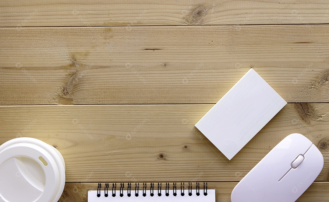 Mesa de escritório de mesa de vista superior para trabalho de negócios