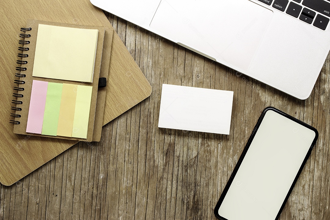 Mesa de escritório de mesa de vista superior para trabalho de negócios