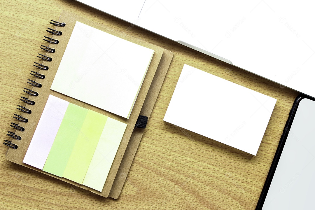 Mesa de escritório de mesa de vista superior para trabalho de negócios