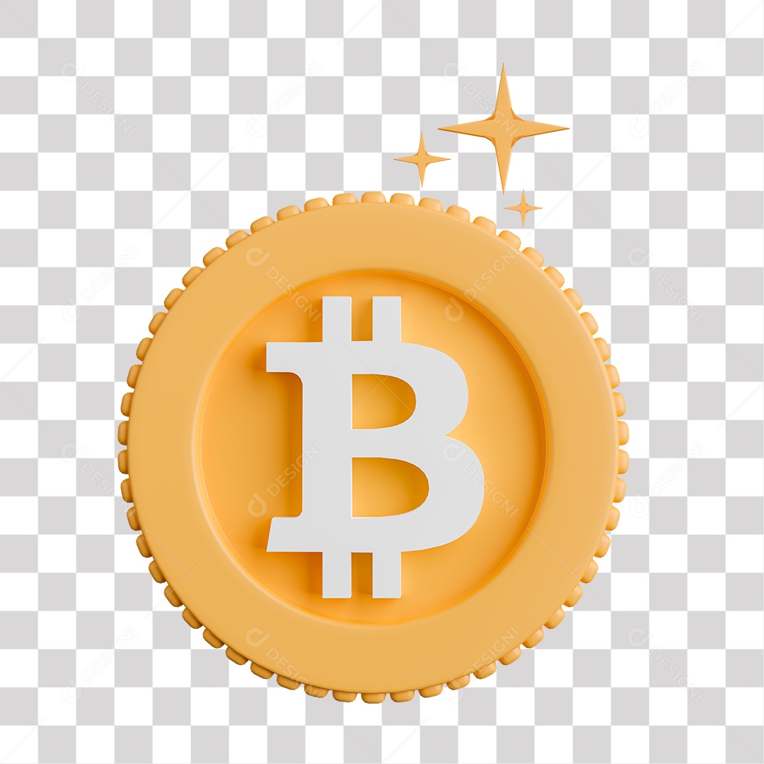 ícone de Criptomoeda Elemento 3D PNG Transparente