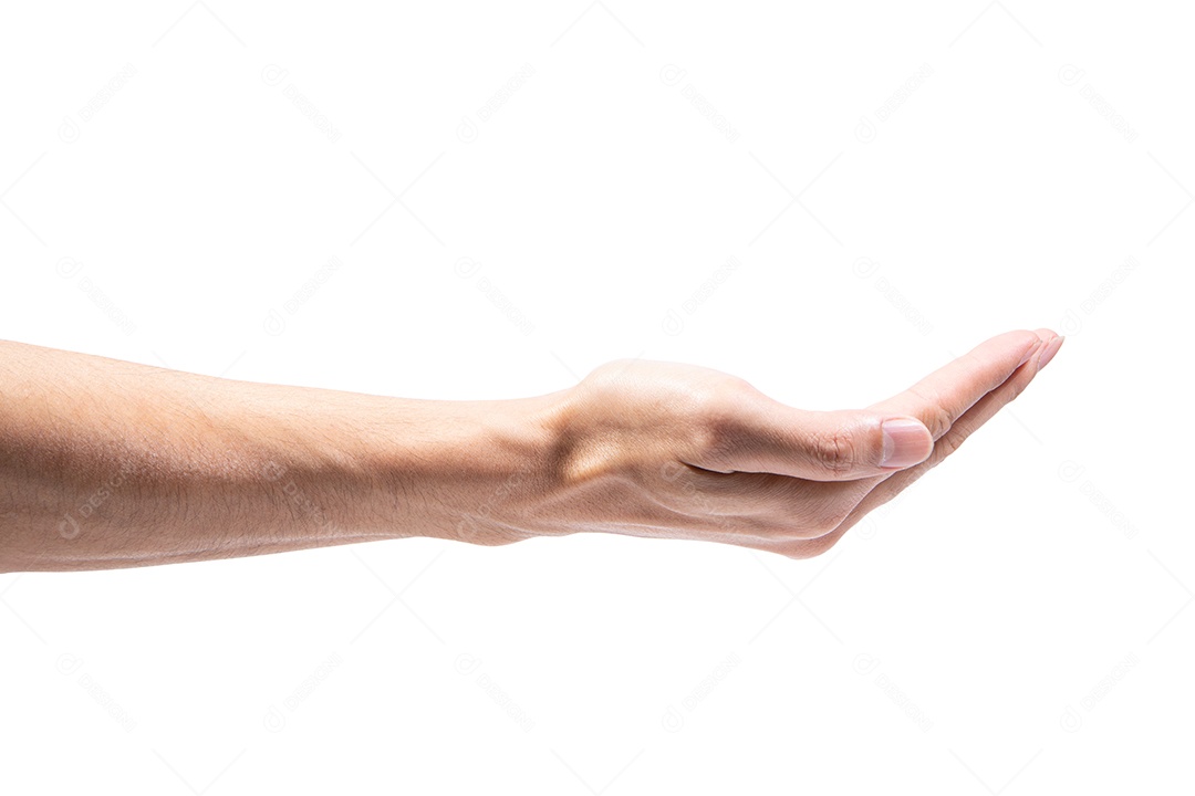 Gestos de mão em um fundo branco