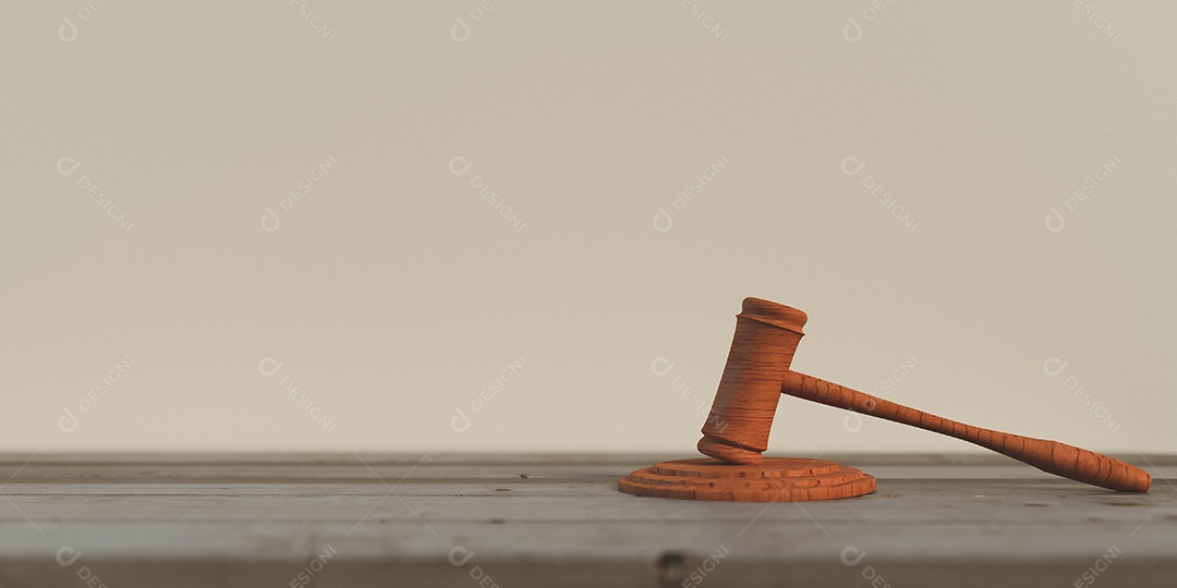 Mesa de um tribunal de justiça