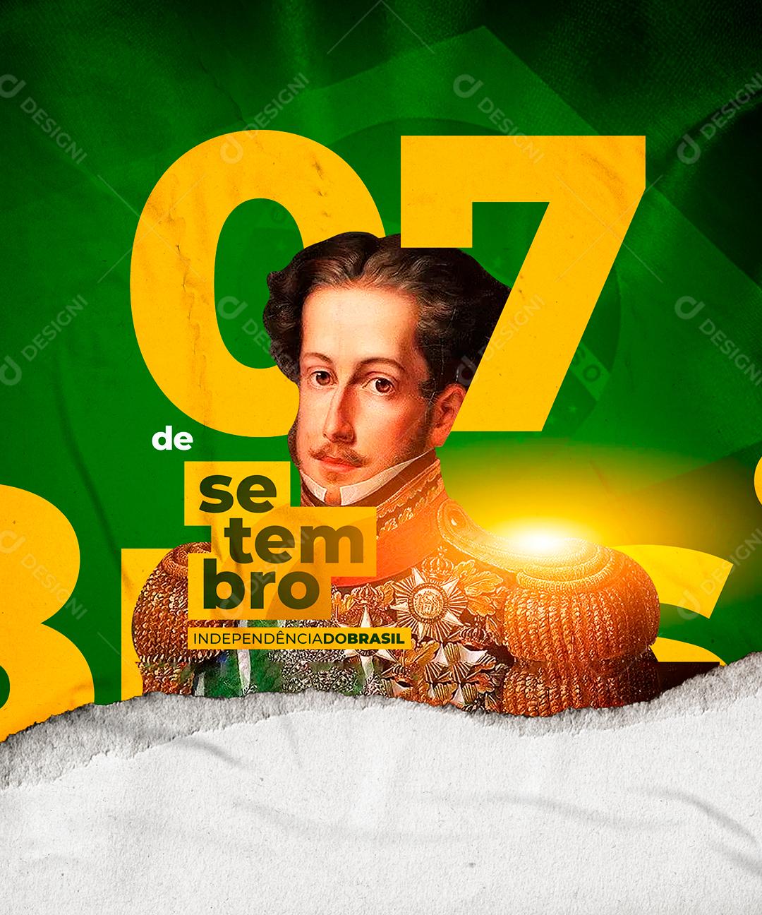 Independência do Brasil 7 de Setembro Social Media PSD Editável