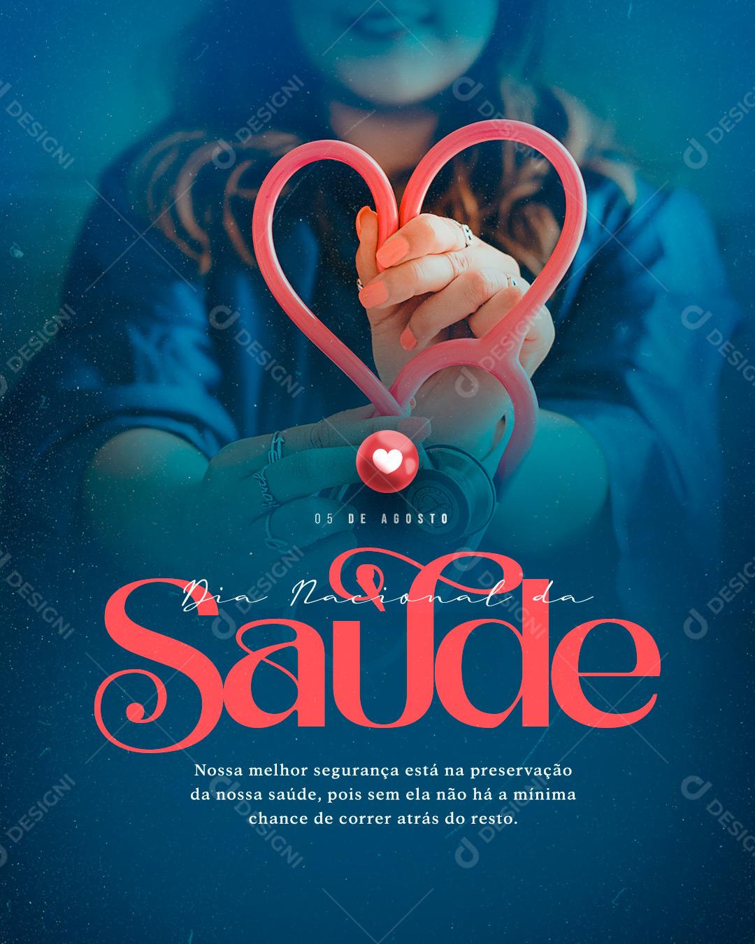 Nossa melhor segurança está na preservação Dia Nacional da Saúde Social Media PSD Editável